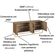 Buffet Aparador Organico 4 Portas 180 Cm 28075 Artesano Hanover Dourado