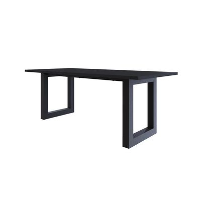 Mesa De Jantar Bronx R 200x90x77cm Brmj9200r Preto Tx - Est.preta Preto Tx/est.preta