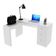 Mesa Para Escritório Com Mesa De Apoio E 3 Gavetas Branco