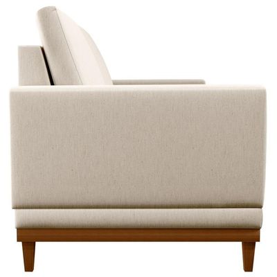 Sofa 3 Lugares 180 Cm Crons Linho Bege Vazzano Bege
