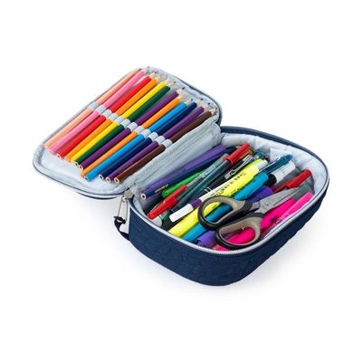 Estojo Escolar Feminino BG Girl Azul Escuro U / Azul