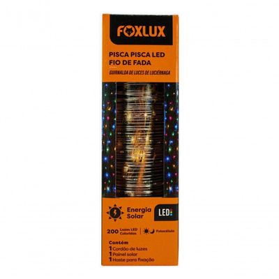 Pisca Pisca Fio De Fada Solar Led 200 Colorida 22m Foxlux