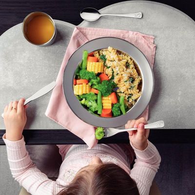 Kit Infantil Tramontina para Refeição em Aço Inox 5 Peças Unissex Baby Friends