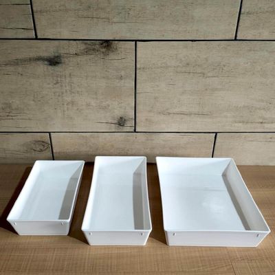 Travessa Retangular 3l Branca Grande para Servir a Mesa Salada Sobremesa Risoto