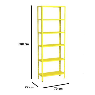 Estante Aço 6 Prateleiras Livros Cozinha Quarto Eaf013. - Alta Padrão de Fabricação