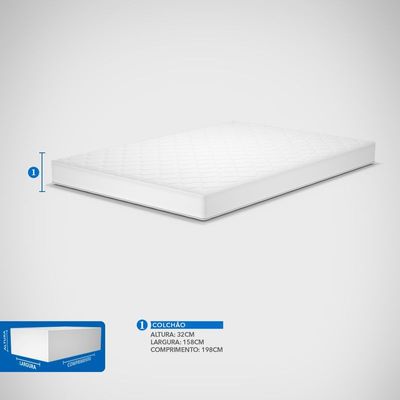 Colchão Queen Espuma Prodormir Active Techmiddle Plus