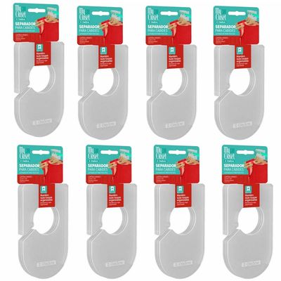 Kit 48 Separador de Cabides Arara de Roupa Divisória Tamanho Loja Organizador Ordene