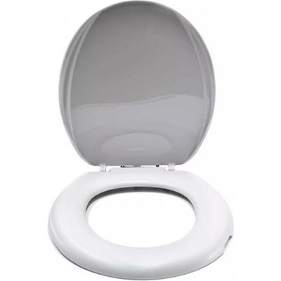 Assento Sanitário Almofadado Oval Linea Light Plus Cinza Mebuki