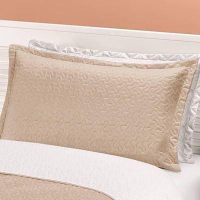 Cobre Leito Dupla Face Queen Clara 03 Peças - Branco-cáqui - padrão de fabricação alto
