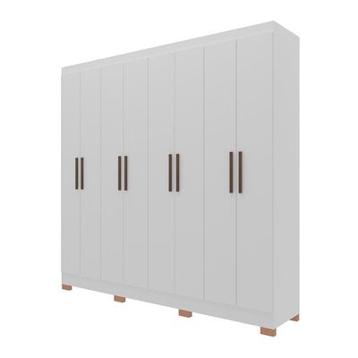 Guarda-Roupa Bartira Porto com 8 Portas e 4 Gavetas 219,2 de Largura Branco