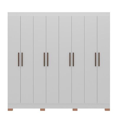Guarda-Roupa Bartira Porto com 8 Portas e 4 Gavetas 219,2 de Largura Branco