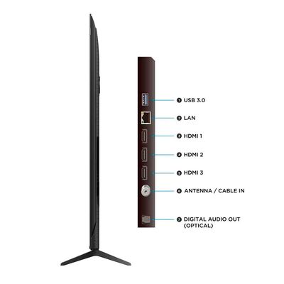Smart TV 85 TCL 85P7K 4K QLED UHD 60Hz com Sistema Operacional Google TV Preto