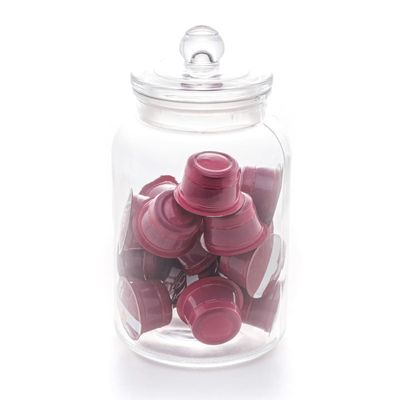 Porta Mantimento de Vidro Lyor Arena com Tampa - 1,1 litros Transparente