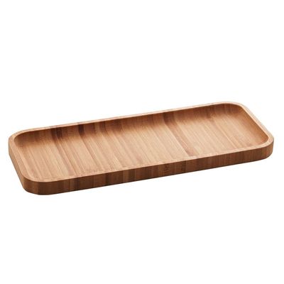 Petisqueira Bandeja Lyor Hire Retangular de Bambu 28x11cm Natural