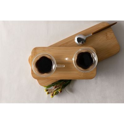 Petisqueira Bandeja Lyor Hire Retangular de Bambu 28x11cm Natural
