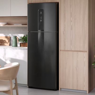 Geladeira Electrolux Frost Free Inverter 480L IT70B Efficient com AutoSense Duplex Black Inox Look Preto / Bivolt
