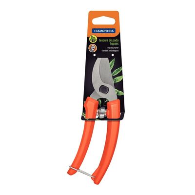 Tesoura de Poda Tramontina com Lâmina Metálica e Cabo de Plástico Laranja