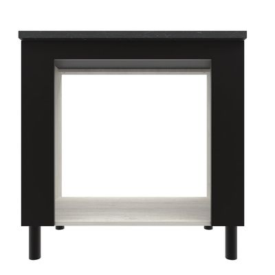 Balcão para Forno e Cooktop de 5 Bocas Bartira Rubi com 80,1cm de Largura Bege e Preto