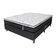 Cama Box Viúva Castor New Alfa com revestimento em tecido Poliéster + Colchão Viúva New Alfa One com Molejo, Euro Pillow 24x128x188cm Cinza