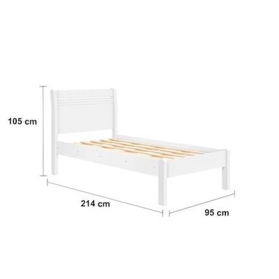 Cama de Solteiro Barreto Siena Branco