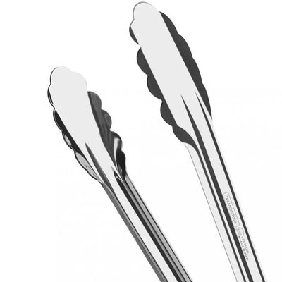 Kit 2 Pegadores Inox Cabo Emborrachado 30cm Tramontina Utilitá Cinza de Carne Legumes