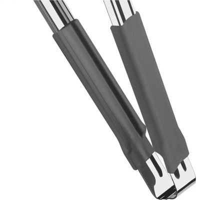 Kit 5 Pegadores Inox 30cm Tramontina Utilitá Cabo Emborrachado Cinza Carne Legumes