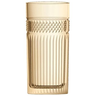 Conjunto de Copos Alto L`Hermitage Palace em Vidro Luster 360ml 6 Peças Ambar