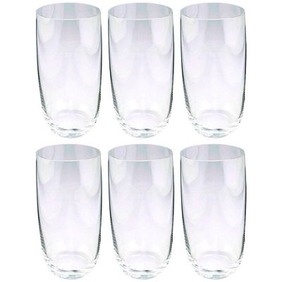 Conjunto de Copos Alto Jazz Fracalanza em Cristal 460ml 6 Peças Transparente
