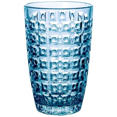 Conjunto de Copos L`Hermitage Chevalier em Vidro 355ml 6 Peças Azul