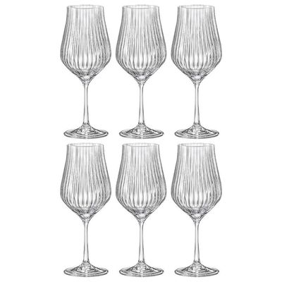 Conjunto de Taças para Vinho Bohemia Tulipa Optic em Cristal 450ml 6 Peças Transparente