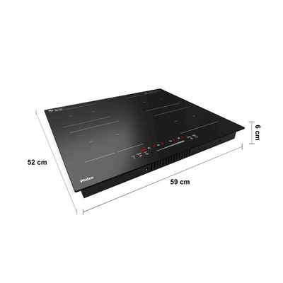 Fogão Cooktop de Indução 4 Bocas Philco PCTQ1 Preto / 220V