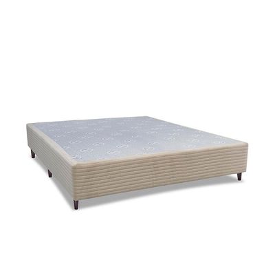 Base Box para Colchão Casal Cama inBox Livity 38x138x188cm Bege