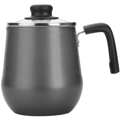 Bule Multiflon Gourmet em Alumínio com Revestimento Antiaderente, Tampa de Vidro e Cabo Baquelite 1,5L Grafite
