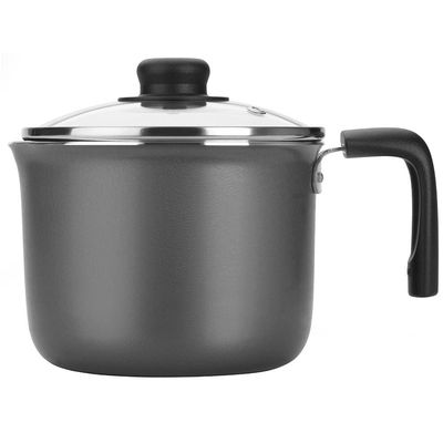 Leiteira Multiflon Gourmet em Alumínio com Revestimento Antiaderente, Tampa de Vidro com Saída de Vapor e Cabo Baquelite 1,7 L Grafite
