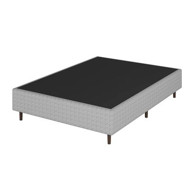 Cama Box Casal Umaflex Loreto com Suporte Branco com Cinza