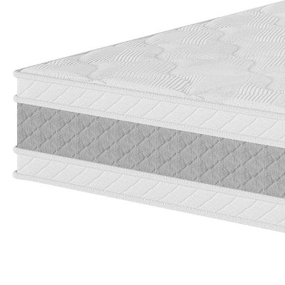 Cama Box Casal Umaflex Loreto com Suporte Branco com Cinza