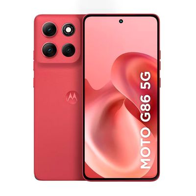 Smartphone Motorola Moto G86 5G Tela 6.7 pOLED 256GB 8GB RAM Câmera 50MP 4K IP69 Desbloqueado Vermelho