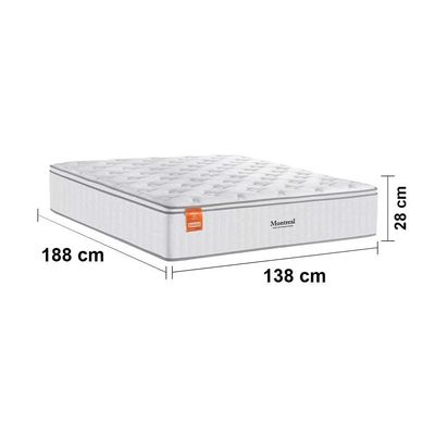 Cama Box Casal MGA Itaflex Colchão Inducol Montreal Europillow Molas Ensacadas SoftGel Cinza com Branco