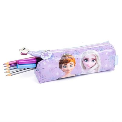Estojo Escolar Feminino Frozen II Azul Claro U / Azul claro