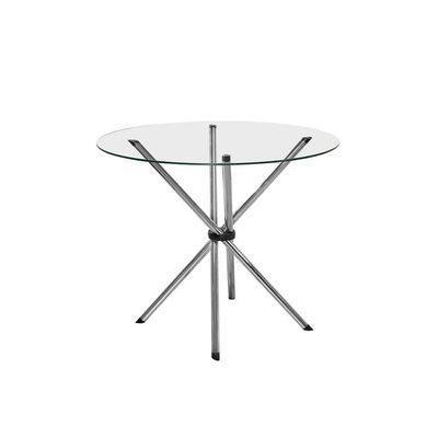 Mesa de Jantar Aço Nobre Leticia Plus com Tampo Kanon e 4 Cadeiras Liz Estofadas Revestidas em Suede Preto