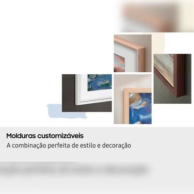 Smart TV 55 QLED 4k Samsung QN55LS03FAGXZD The Frame Vision AI 2025 Modo Arte Antirreflexo Preto