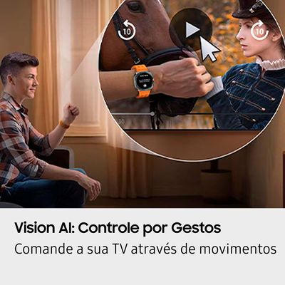Smart TV 55 QLED 4k Samsung QN55LS03FAGXZD The Frame Vision AI 2025 Modo Arte Antirreflexo Preto