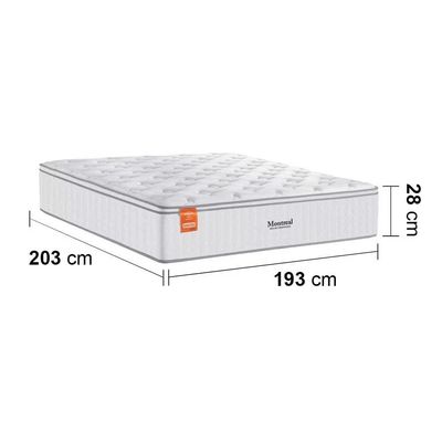 Cama Box Casal King Size MGA Itaflex + Colchão Inducol Montreal Branco