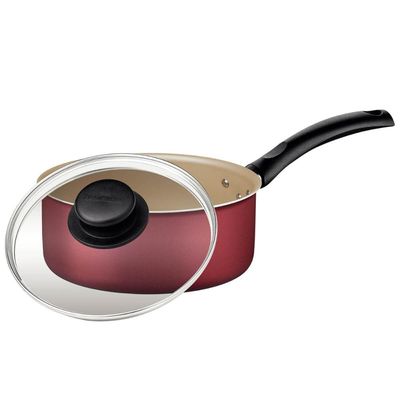 Panela Antiaderente Tramontina Turim Alumínio Vermelha 1,4 Litros Caçarola