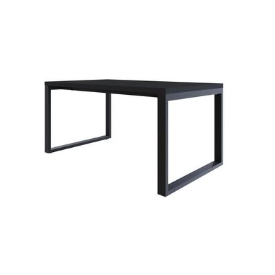 Mesa De Jantar Queens 160x90x77cm Qemj9160 Preto Tx - Est.preta Preto Tx/est.preta