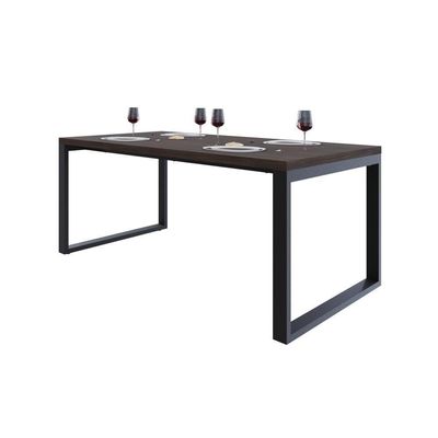 Mesa De Jantar Queens 180x90x77cm Qemj9180 Terracota - Est.preta Terracota/est.preta