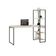 Mesa C/estante Alta 150x64x147cm C/04 Prateleiras Snow / Est.preta
