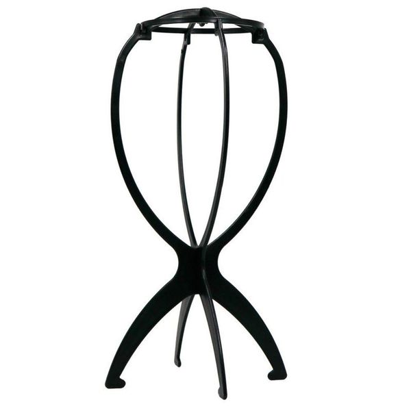 Kit 5 Suporte Dobrável Plástico Para Descansar Peruca Wigs Guardar E Secar Lace Chapéu Expositor Cor:preto