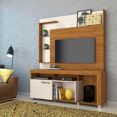 Estante Home Theater ícaro Naturale Off White – Madetec