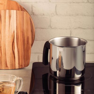 Fervedor 14cm 2L Leiteira Allegra Aço inox Fundo Triplo Tramontina Cabo Baquelite